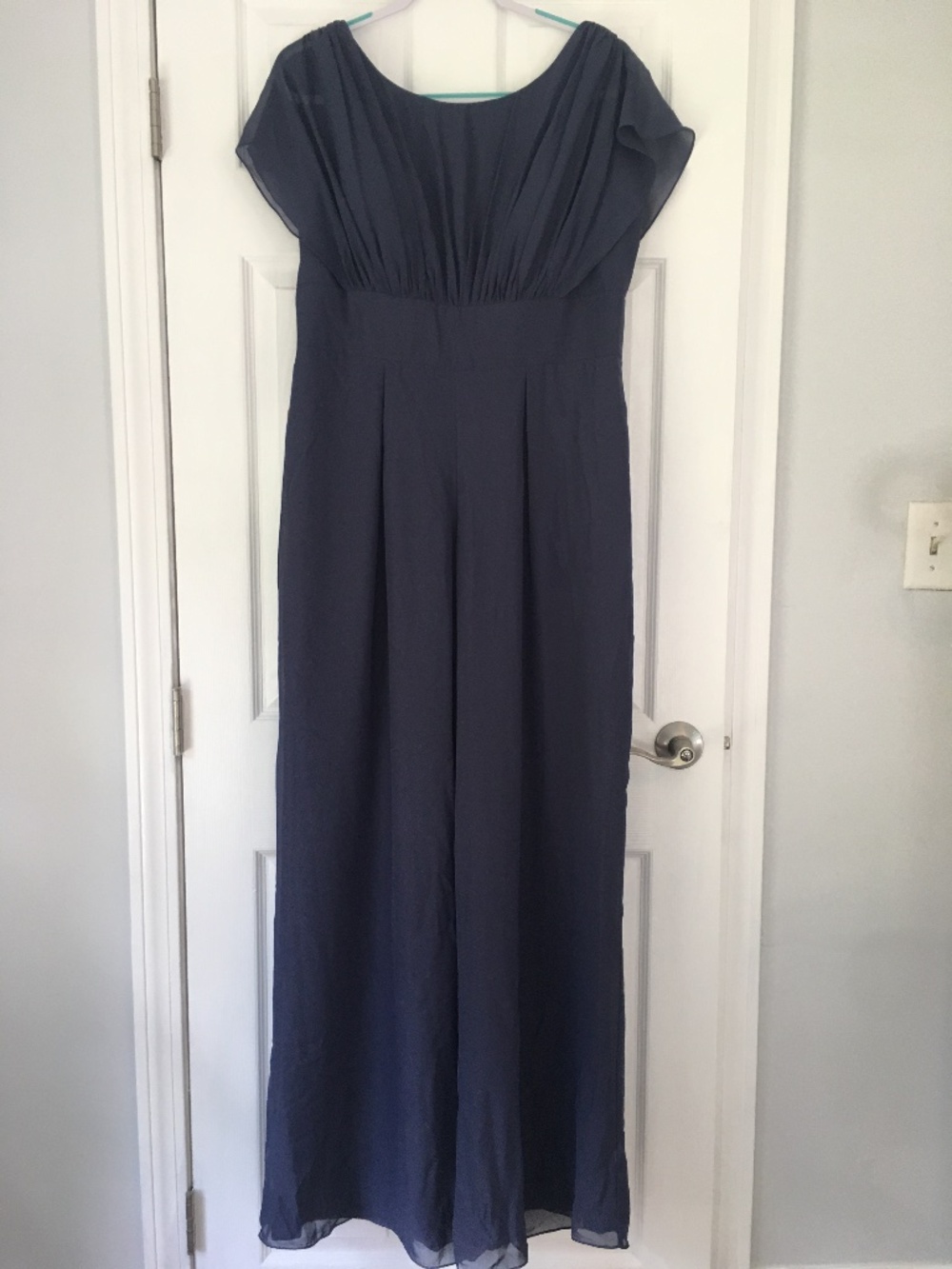Stormy Ruffle Chiffon Jumpsuit with Low Back Push Up Bra